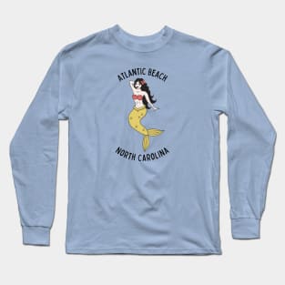 Atlantic Beach North Carolina Mermaid Long Sleeve T-Shirt